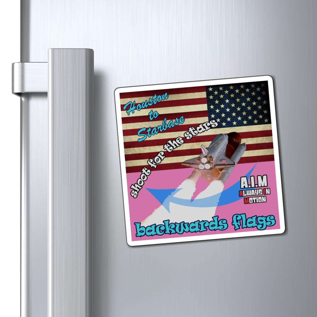 shoot for the stars - Magnets - (light pink)
