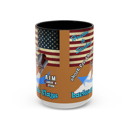 shoot for the stars - Accent Mug (light brown)