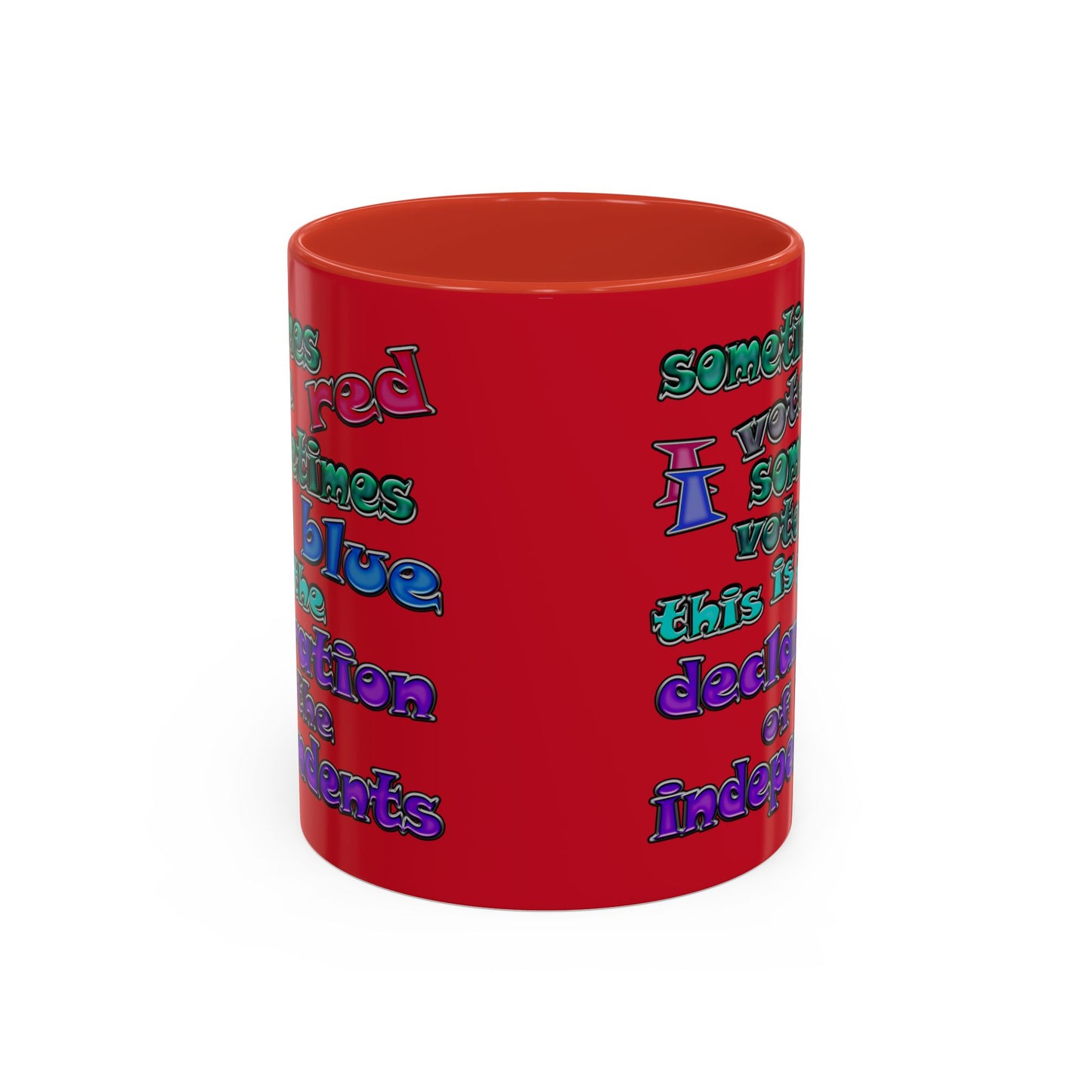 declaration of the independents - Accent Mug (dark red)