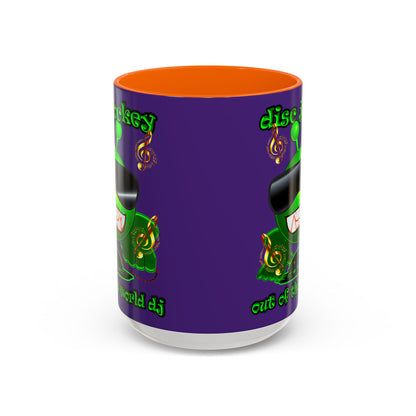 disc jockey - Accent Mug (purple)