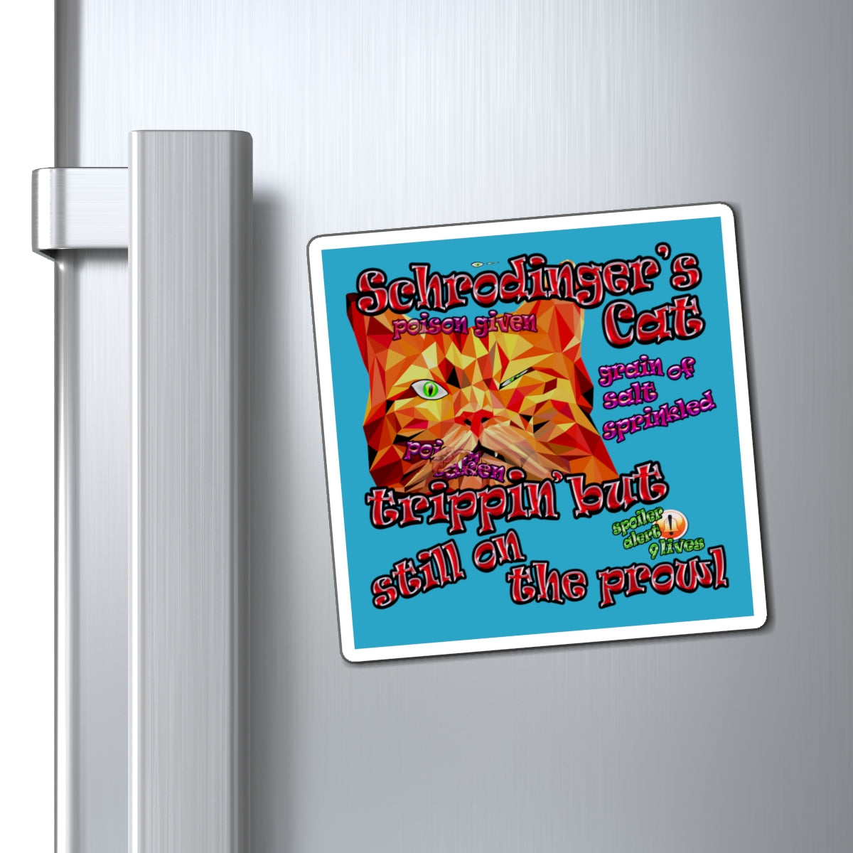 schrodinger's cat - Magnets - (turquoise)