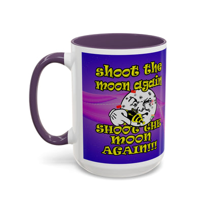 shoot the moon again - Accent Mug (purple-pink wave)