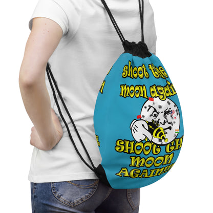 shoot the moon again - Drawstring Bag (turquoise)