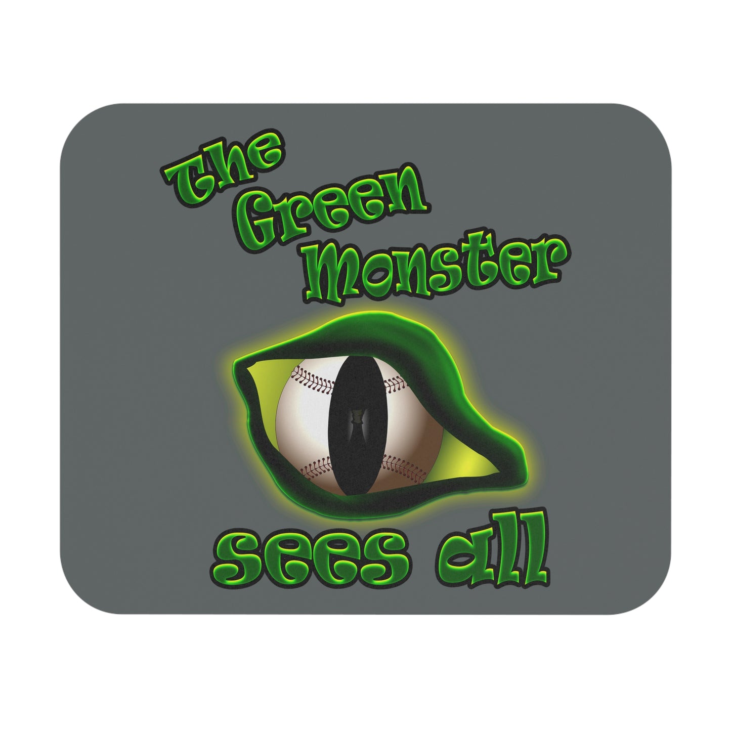 green monster - Mouse Pad (Rectangle) (dark grey)