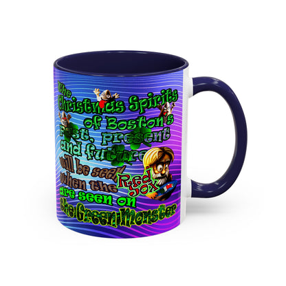christmas spirits of boston - Accent Mug (purple wave)