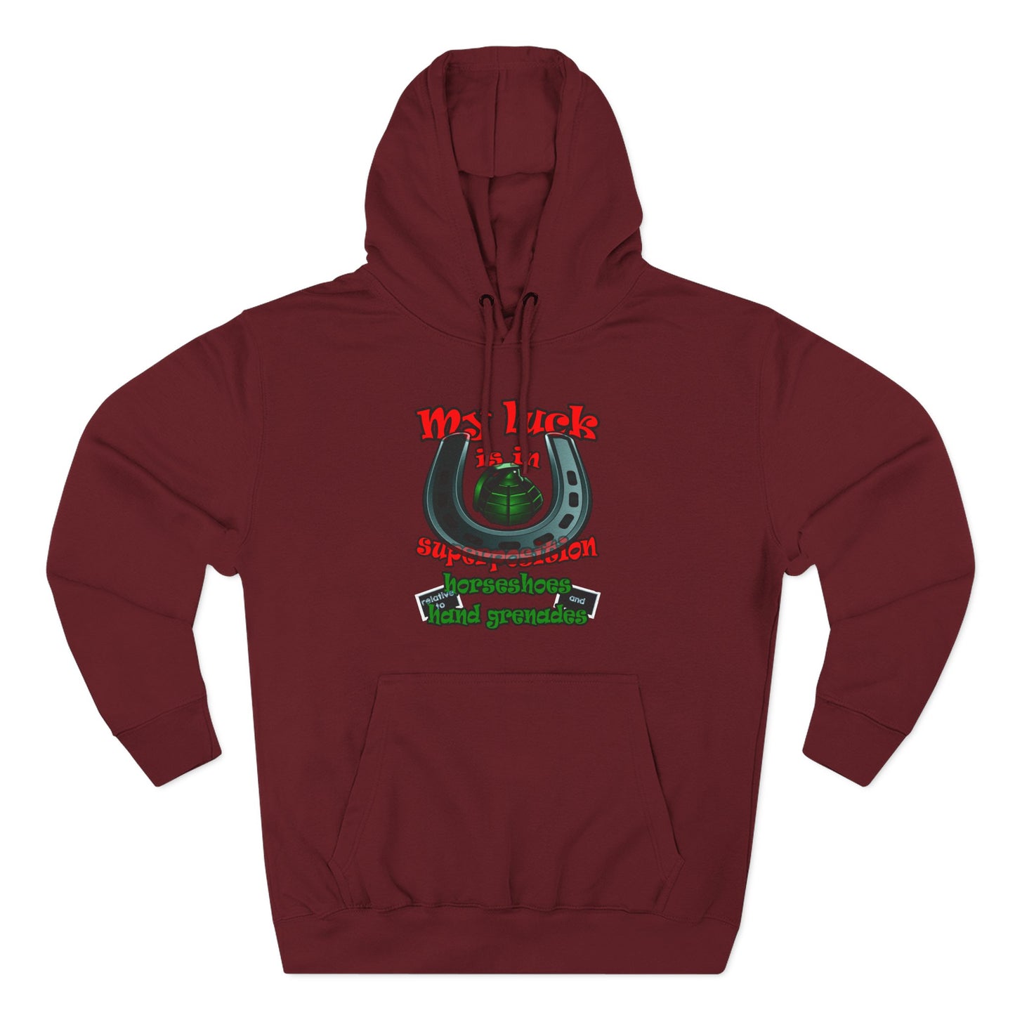 my luck - Three-Panel Fleece Hoodie