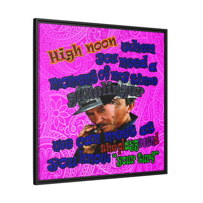 high noon - framed canvas art (pink swirl)