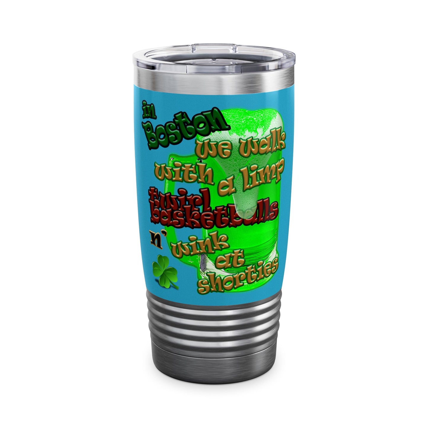 celtics logo - Ringneck Tumbler, 20oz (turquoise)