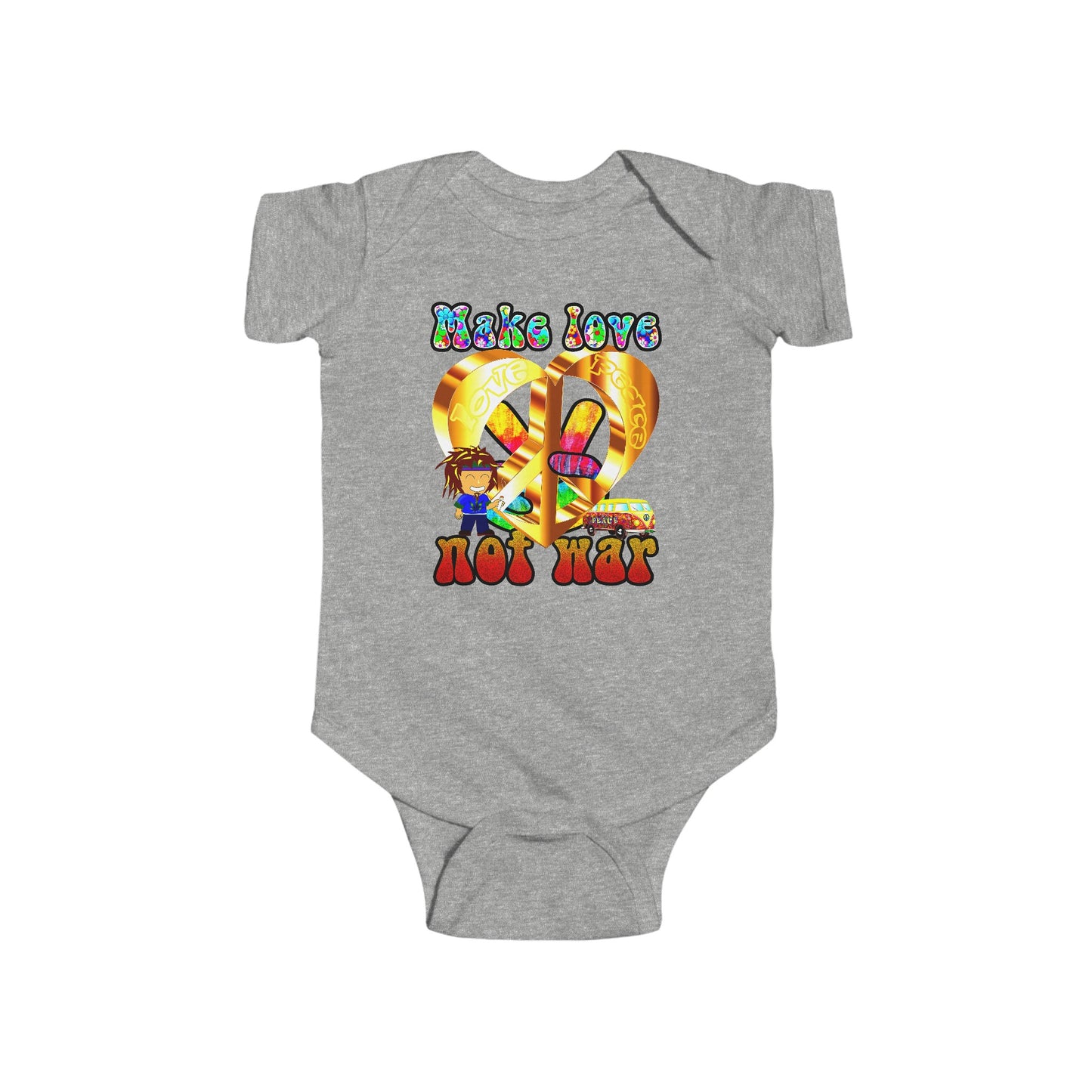 love peace - Infant Fine Jersey Bodysuit