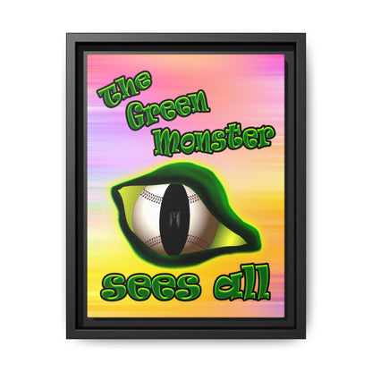 green monster - framed canvas art (color blur)