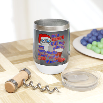 santa's shoes - Chill Wine Tumbler (grey-light grey)
