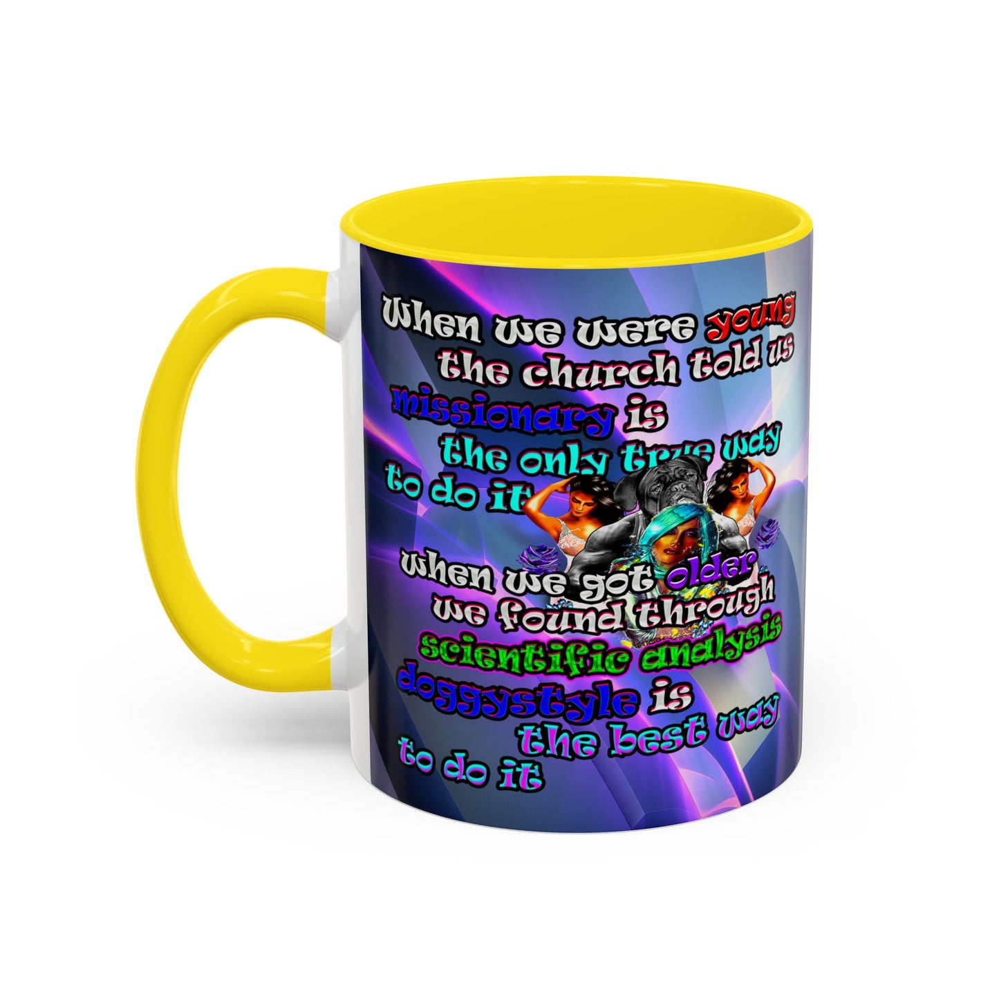 doggystyle - Accent Mug (grey-pink wave)