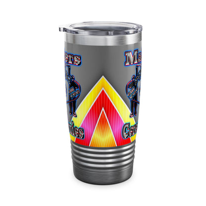 em cee squared - Ringneck Tumbler, 20oz (rainbow split)