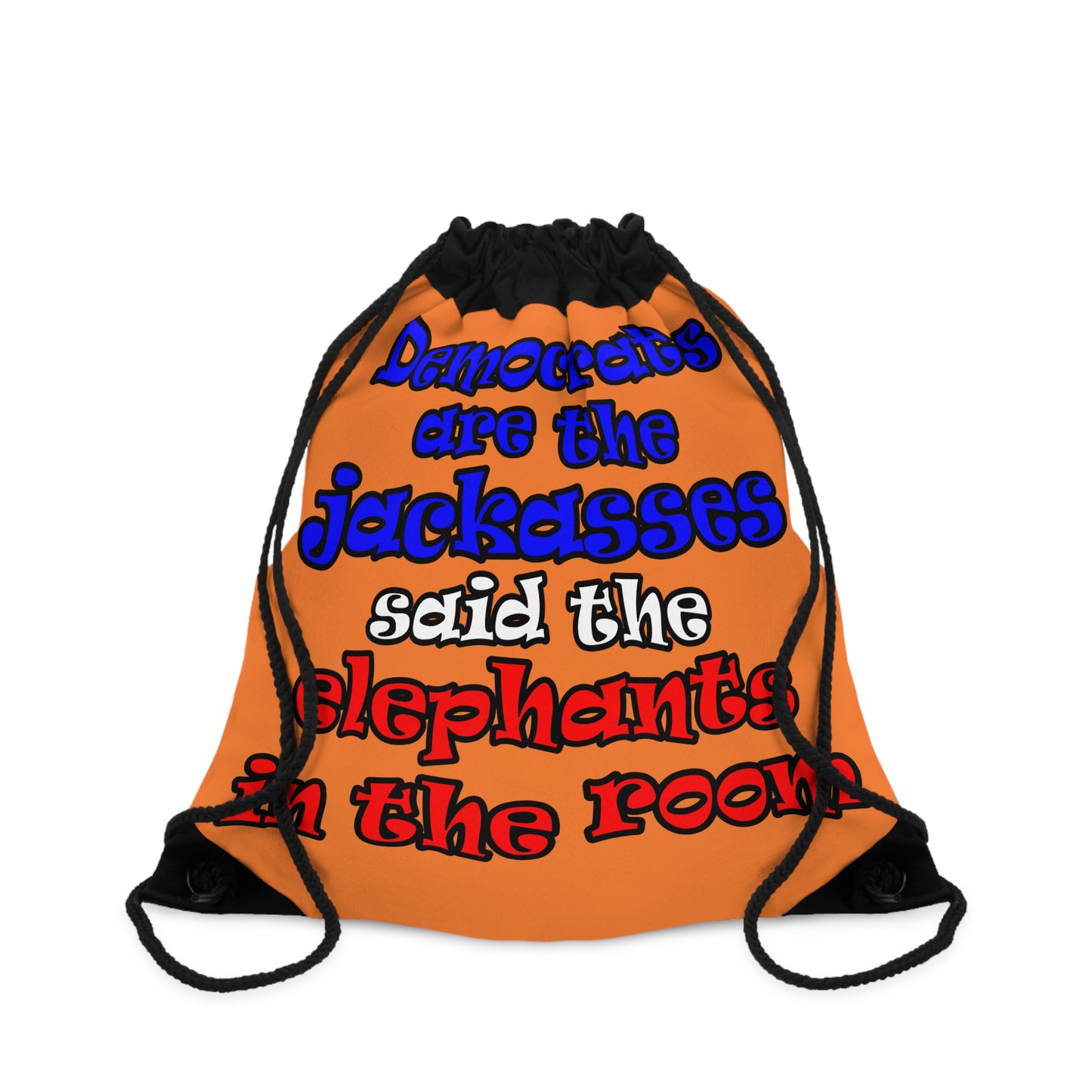donkeys and elephants - Drawstring Bag (crusta)