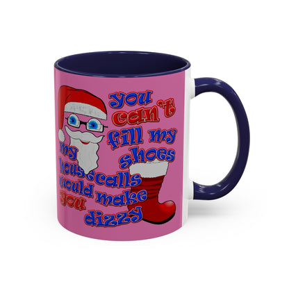 santa's shoes - Accent Mug (light pink)