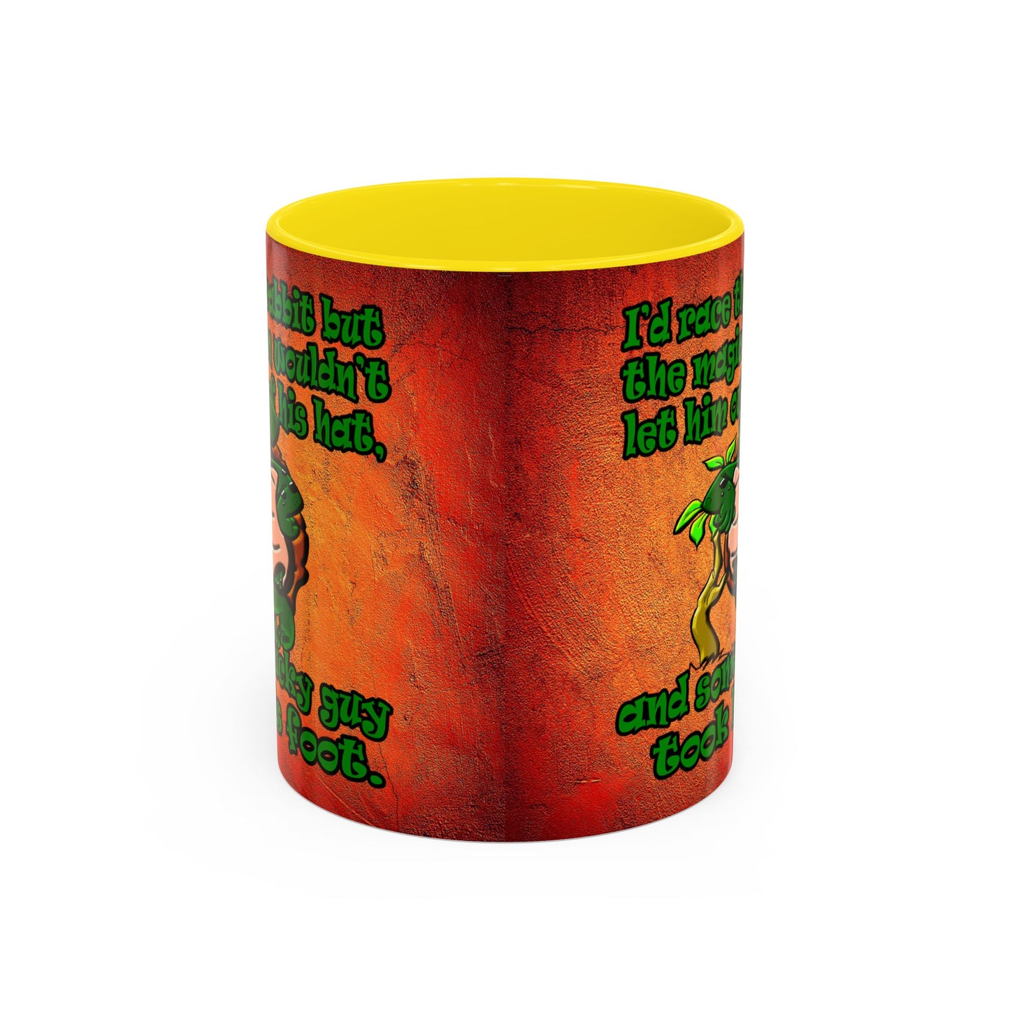turtle race - Accent Mug (burnt orange)