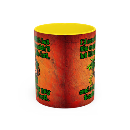 turtle race - Accent Mug (burnt orange)