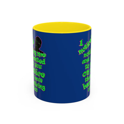 noticed you noticing - Accent Mug (dark blue)