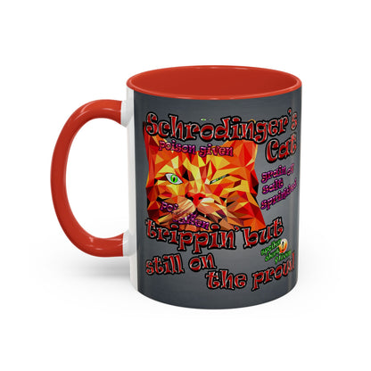 schrodinger's cat - Accent Mug (grey-light grey)