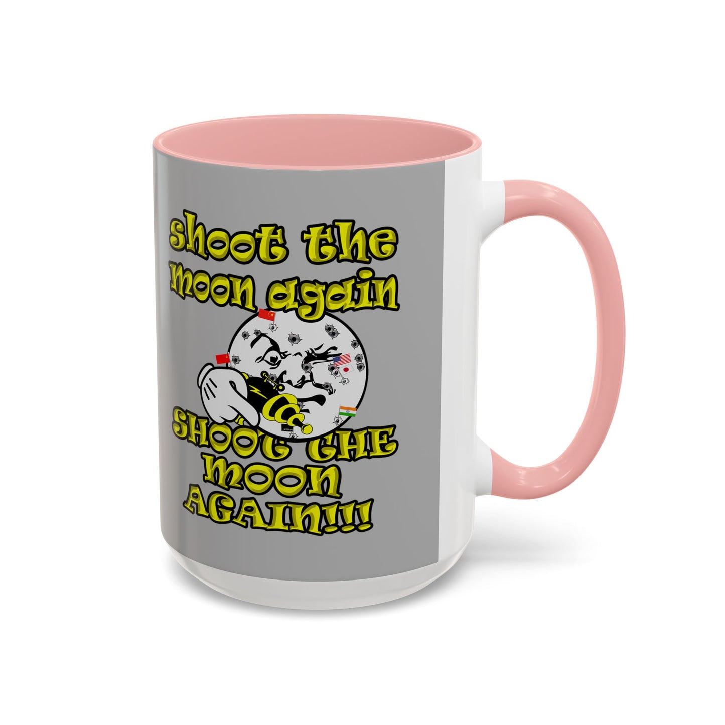 shoot the moon again - Accent Mug (light grey)