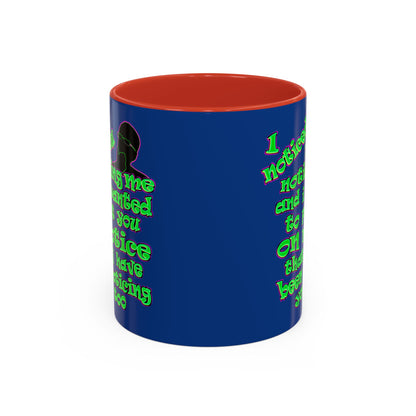 noticed you noticing - Accent Mug (dark blue)