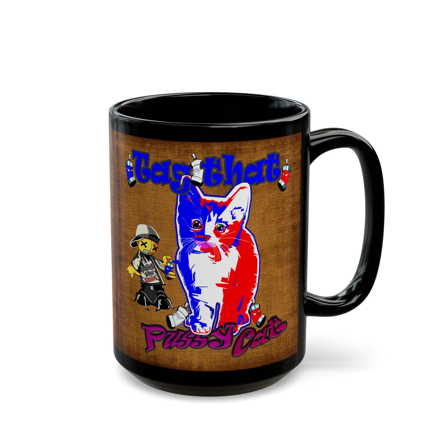 tag that - Black Mug (brown papyrus)