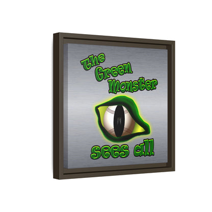 green monster - framed canvas art (brushed nickel)