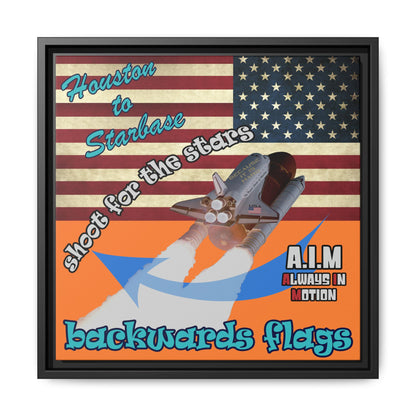 shoot for the stars - framed canvas art (crusta)