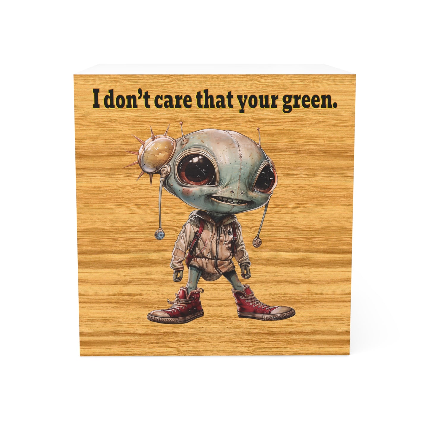 I don't care that your green - note cube (butterscotch wood finish)