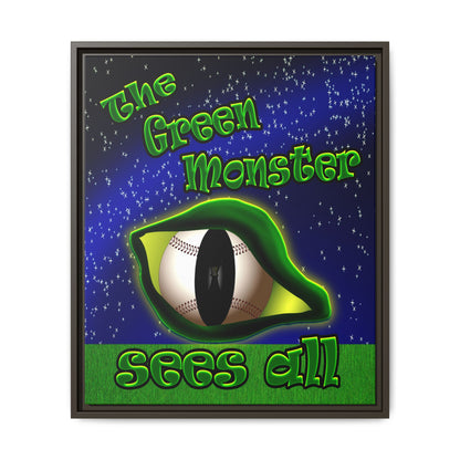 green monster - framed canvas art ('snoops' background)