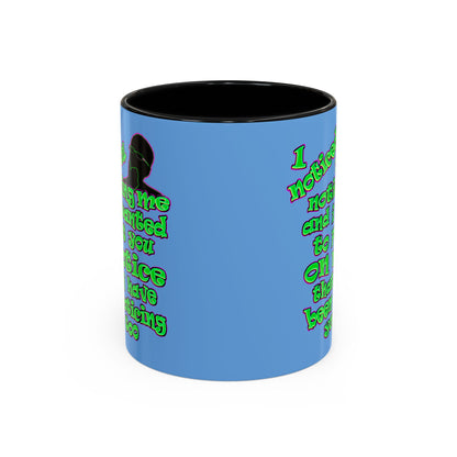 noticed you noticing - Accent Mug (light blue)