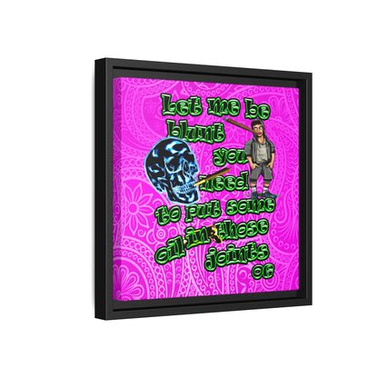 og - framed canvas art (pink swirl)