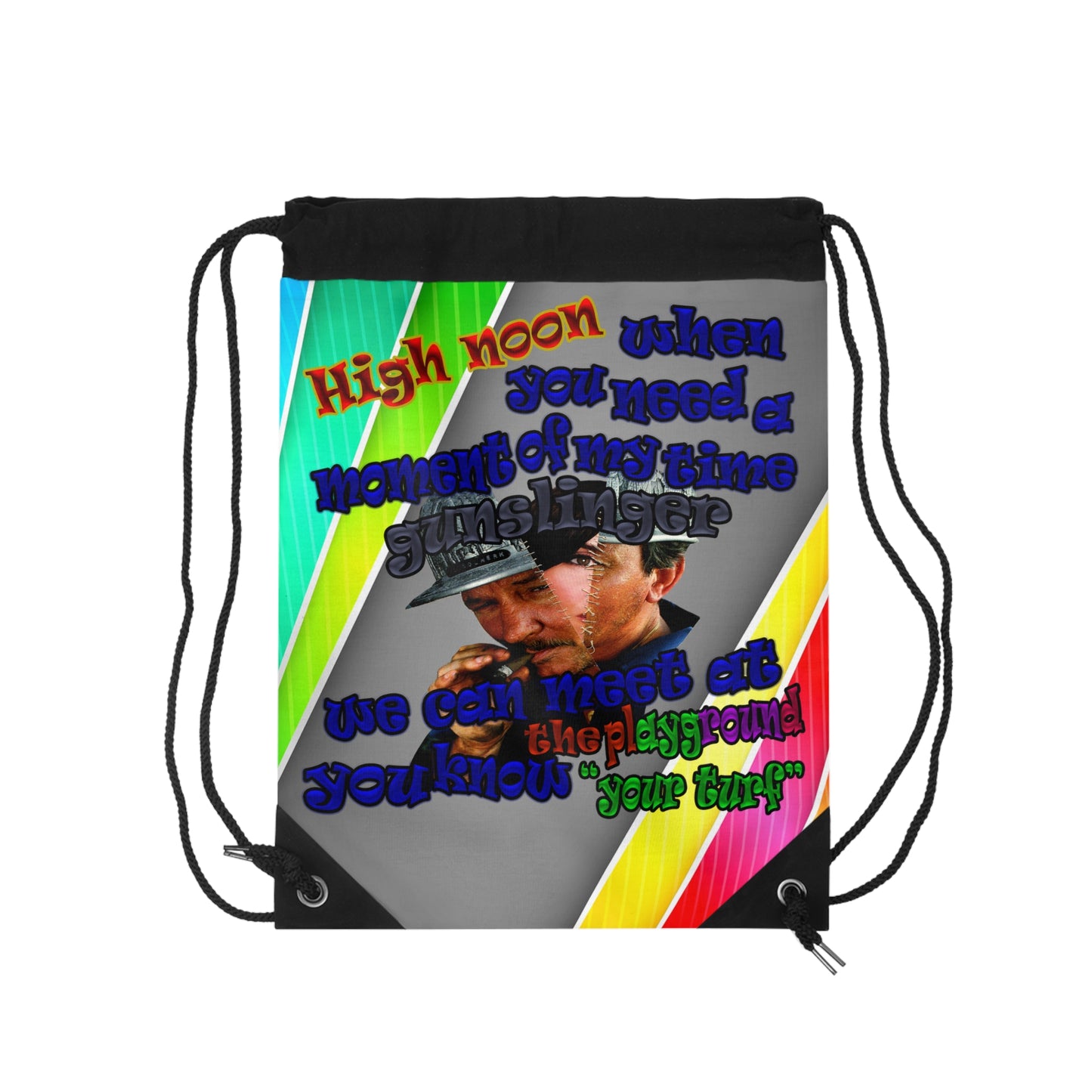 high noon - Drawstring Bag (rainbow split)