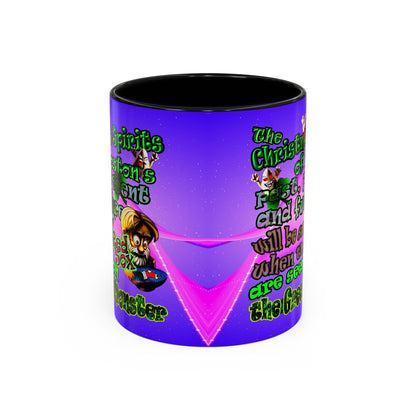 christmas spirits of boston - Accent Mug (purple-pink wave)
