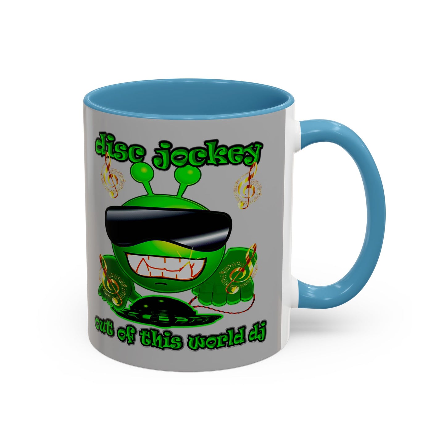 disc jockey - Accent Mug (light grey)