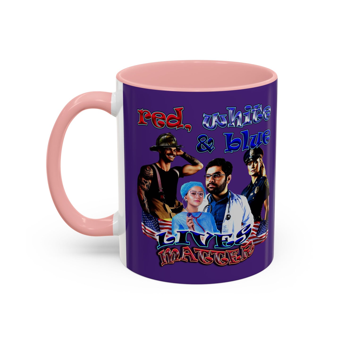 rw&b lives matter - Accent Mug (purple)