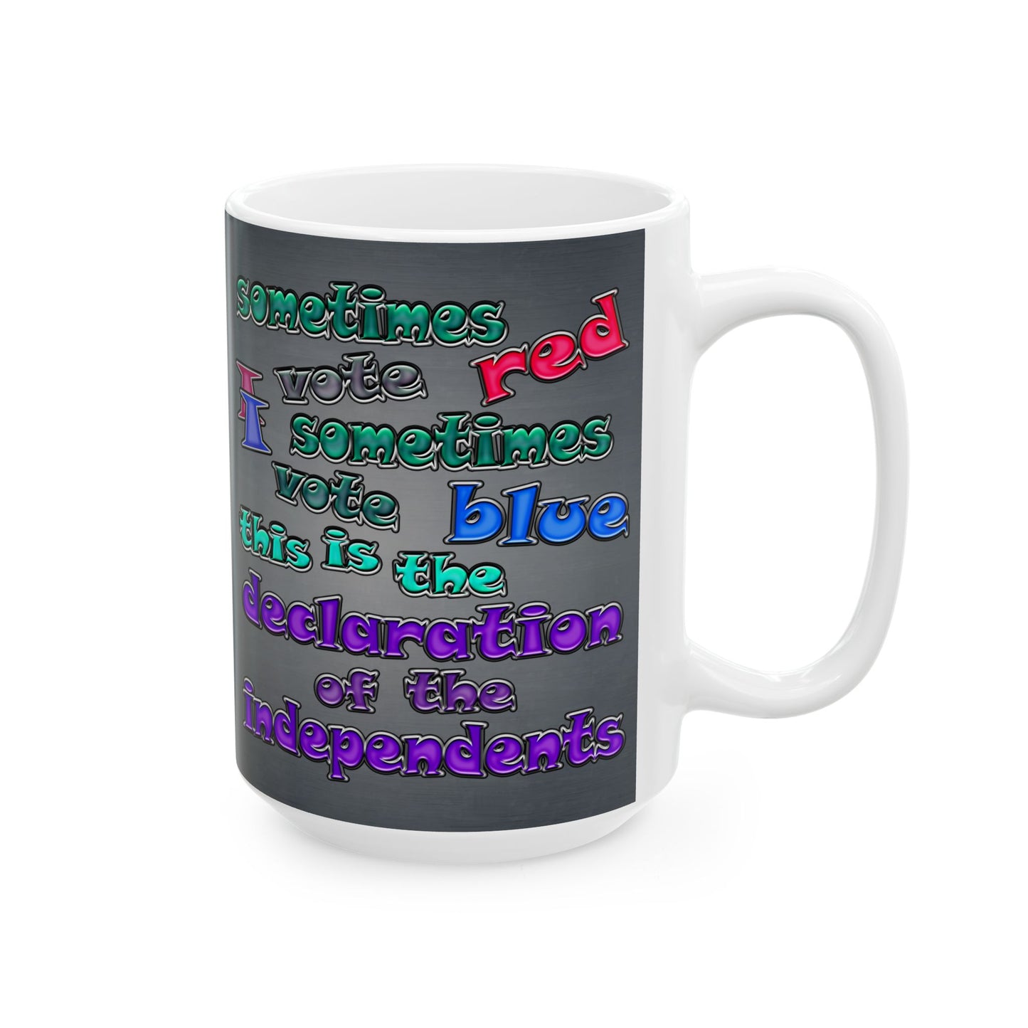 declaration of the independents - White Mug (grey-light grey)