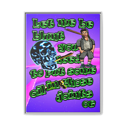 og - framed canvas art (purple-pink wave)