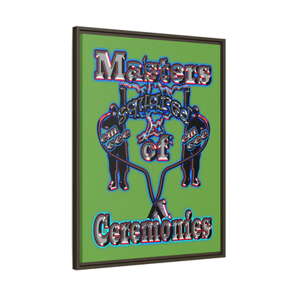 em cee squared - framed canvas art (green)