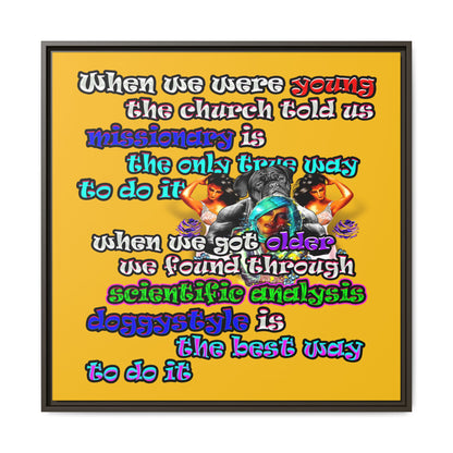 doggystyle - framed canvas art (yellow)