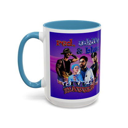 rw&b lives matter - Accent Mug (purple-pink wave)