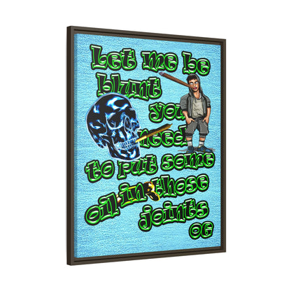 og - framed canvas art (faded blue)