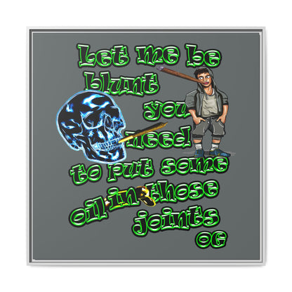 og - framed canvas art (dark grey)