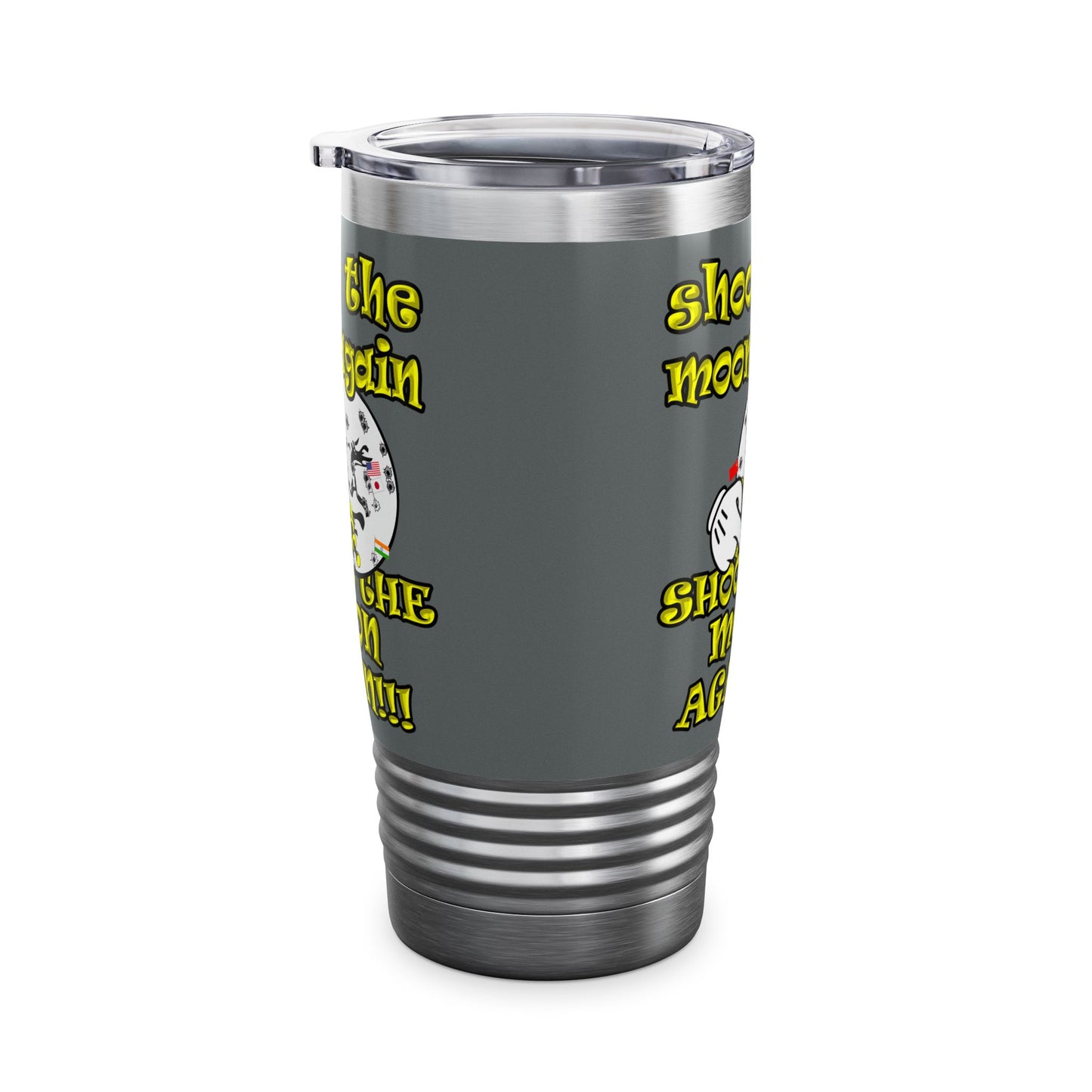 shoot the moon again - Ringneck Tumbler, 20oz (dark grey)