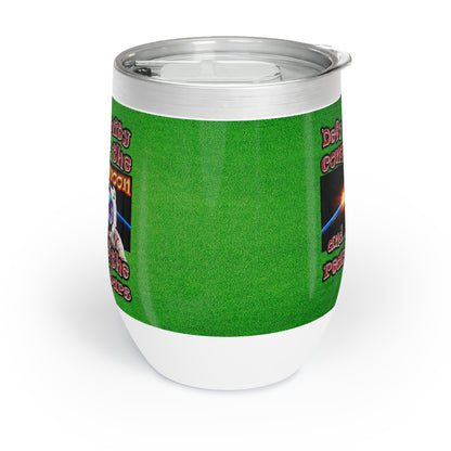 defy conquer reach - Chill Wine Tumbler (green turf)