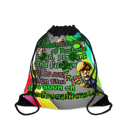 christmas spirits of boston - Drawstring Bag (rainbow split)