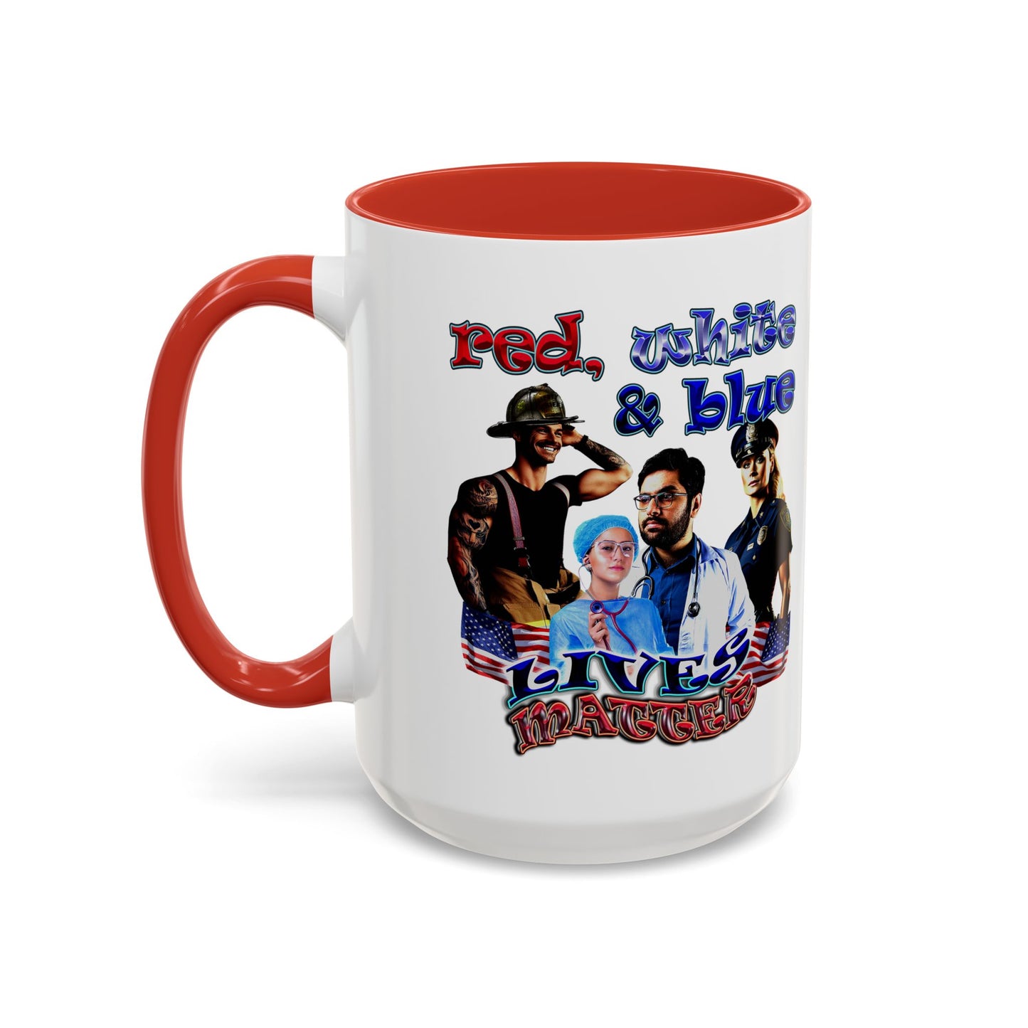 rw&b lives matter - Accent Mug (white)