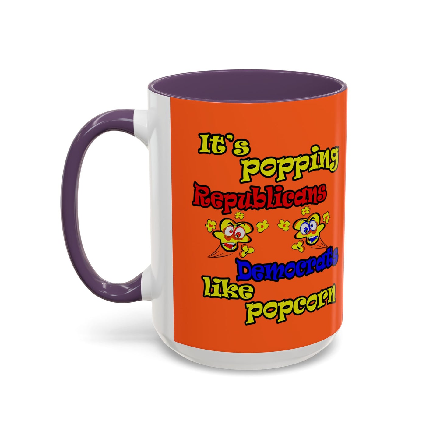 popping like popcorn - Accent Mug (orange)