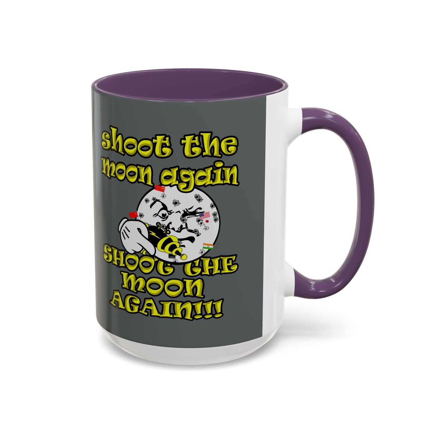 shoot the moon again - Accent Mug (dark grey)