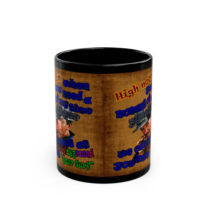 high noon - Black Mug (brown papyrus)
